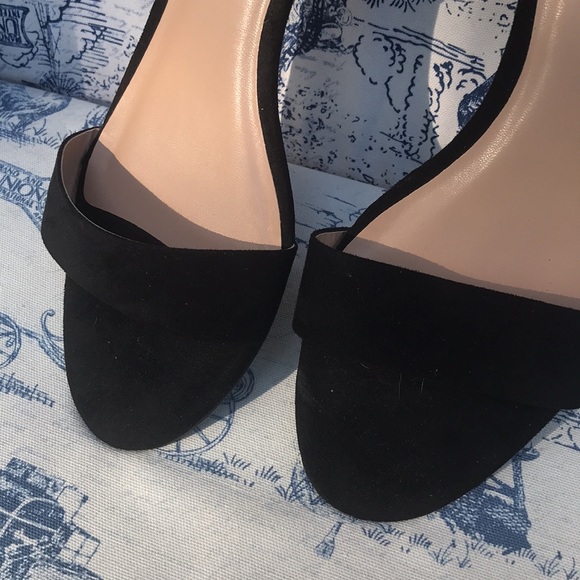 A new day suede sandals black open toe size 10 - Picture 4 of 8